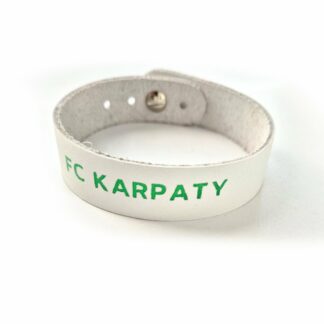 Браслет шкіряний білий
